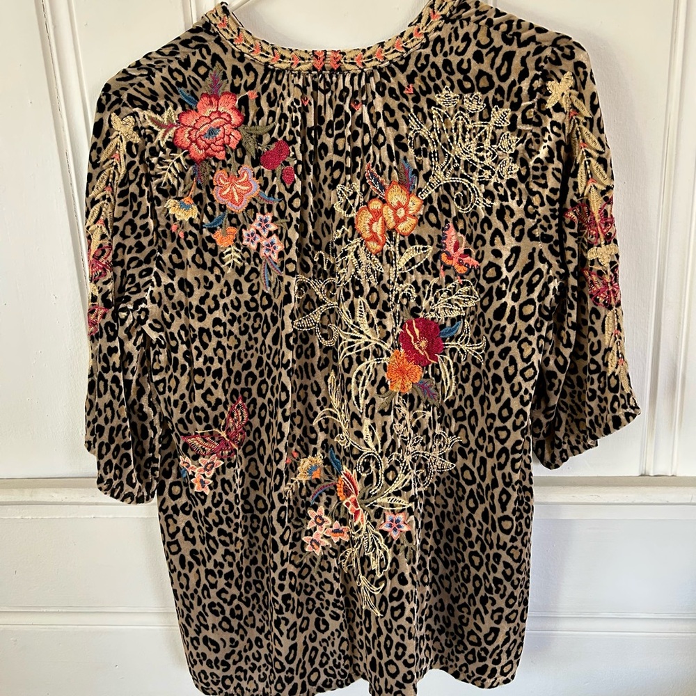 Johnny Was Taline V Neck Top XXS - Picture 3 of 8